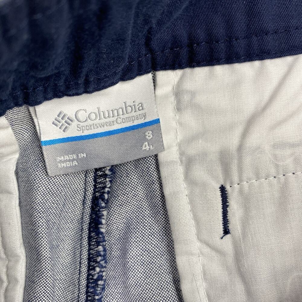 Columbia PFG Shorts Sz 8 Gray Blue Solar Fade Short 4" PFG Omni-Shade UPF 30 - Picture 9 of 10
